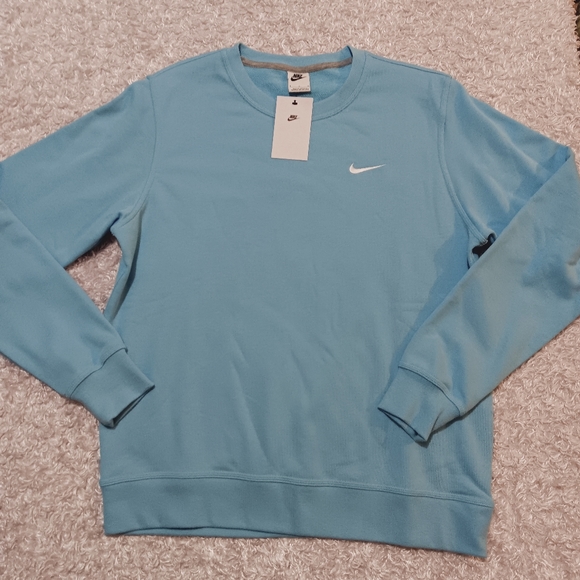 Men's Nike Baby Blue Crew Neck Sweatshirt NWT - Picture 2 of 4